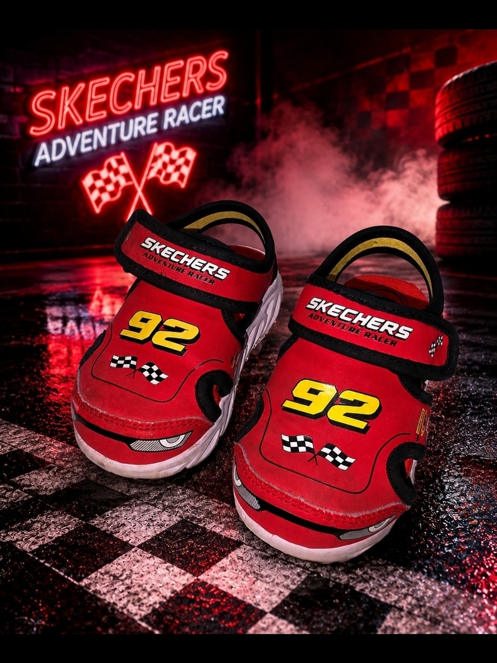 Skechers Kids' Red Adventure Racer Slip-On Shoes